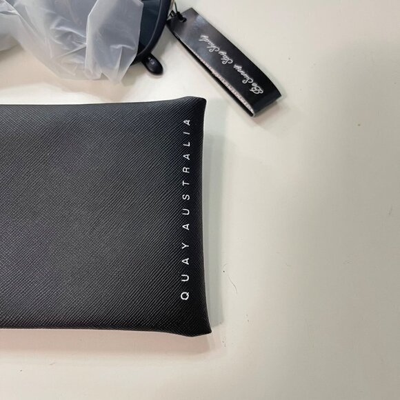 Quay Australia NWT Black Silver Accent My Girl Cat Eye Sunglasses & Case - Picture 6 of 7